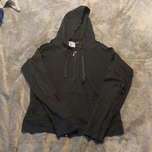 Women's vintage 2000's Steve and Barrys zip up black sweater